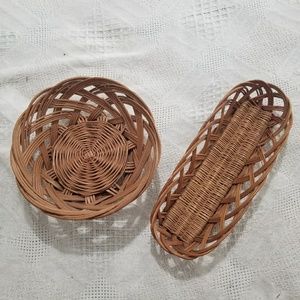 Farmhouse Rustic Anthro Boho Wicker Baskets